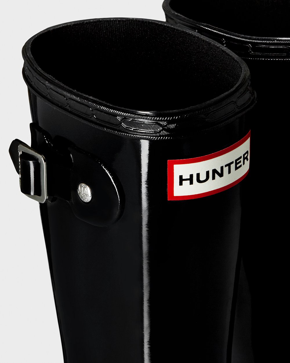 Botas De Agua Original Big Gloss Hunter Niños - Negros - 986102QMU